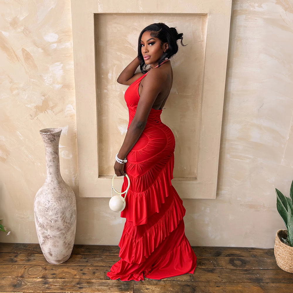Halter dress summer formal dress for women