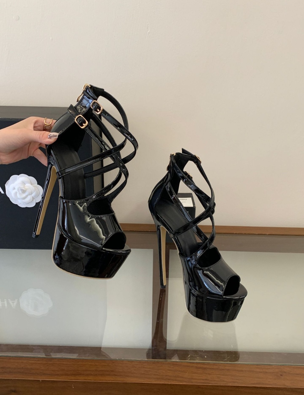 Summer sexy platform high-heeled fish mouth sandals