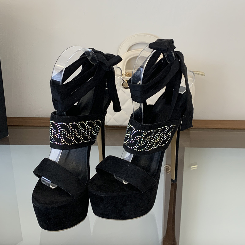Very high sandals European style platform for women