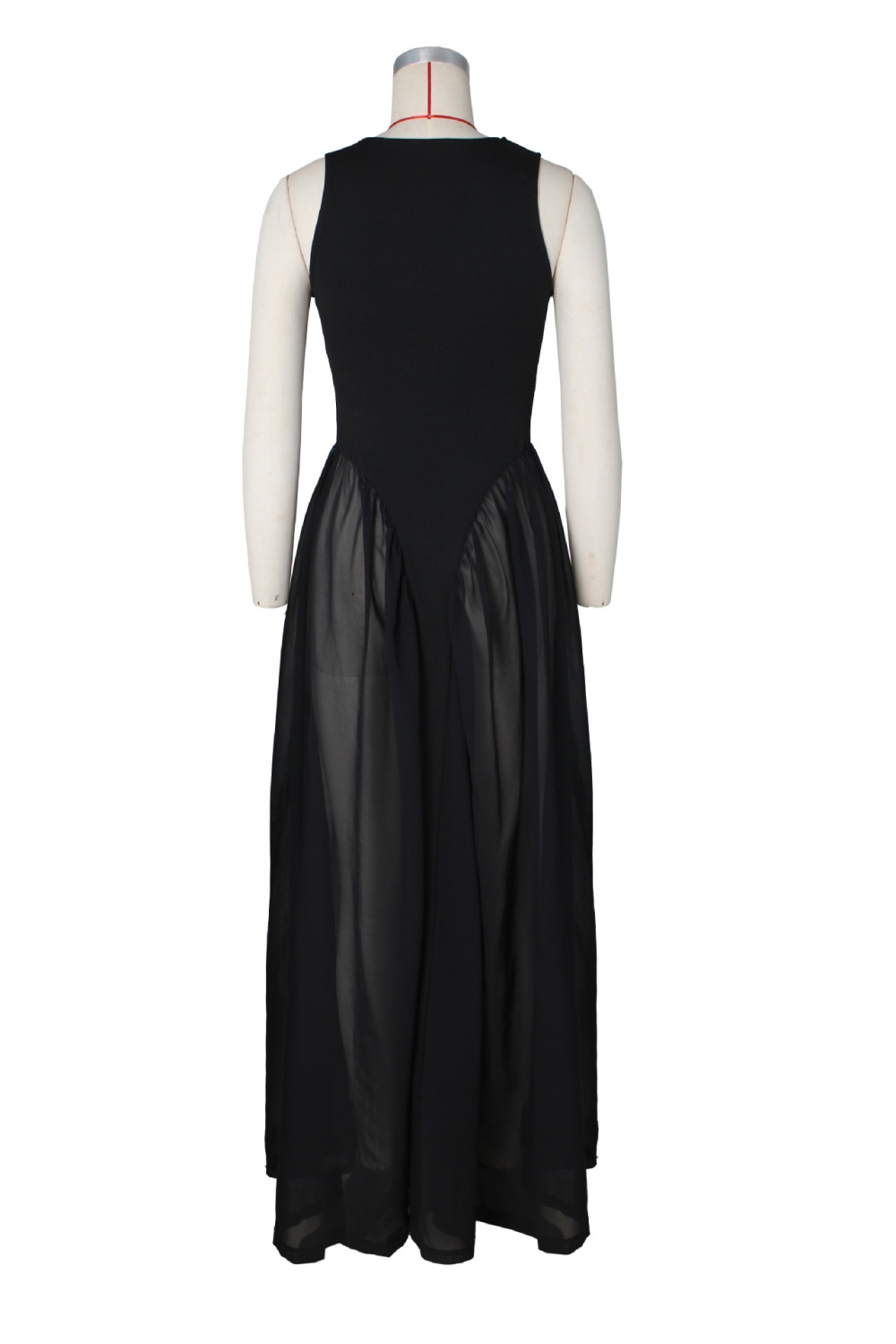 European style vacation dress chiffon sleeveless long dress