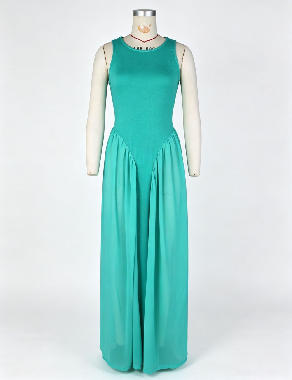 European style vacation dress chiffon sleeveless long dress