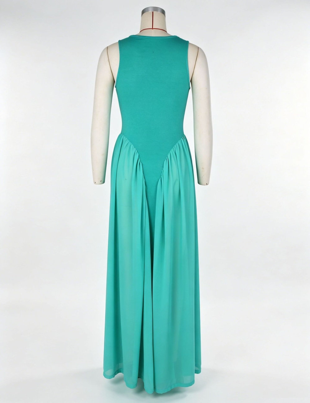 European style vacation dress chiffon sleeveless long dress