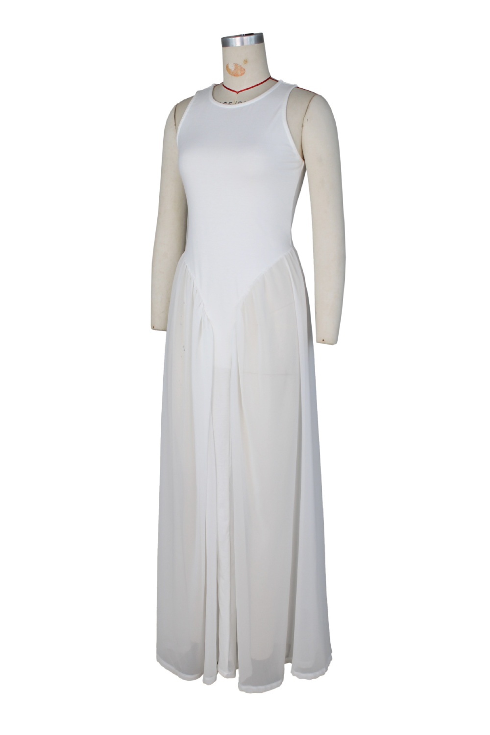 European style vacation dress chiffon sleeveless long dress