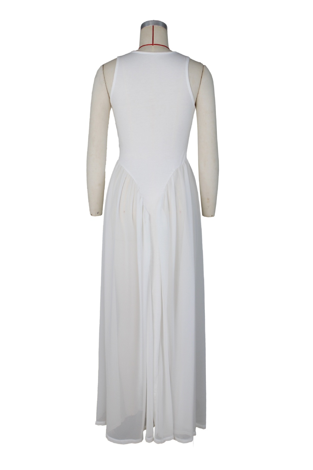 European style vacation dress chiffon sleeveless long dress