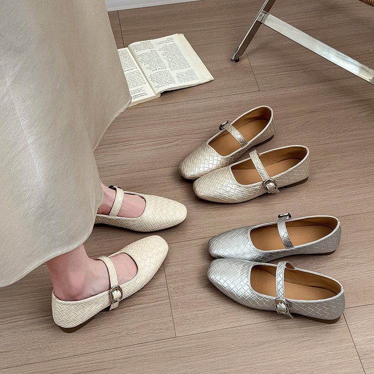 Four seasons spring and autumn peas shoes France style shoes
