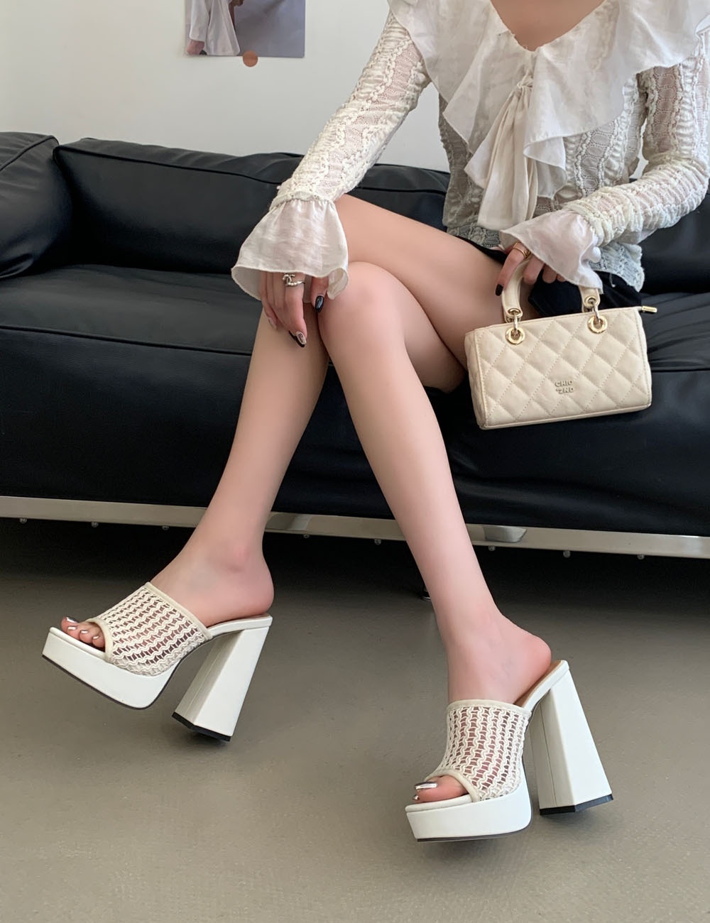 Trifle vacation slippers wears outside platform for women