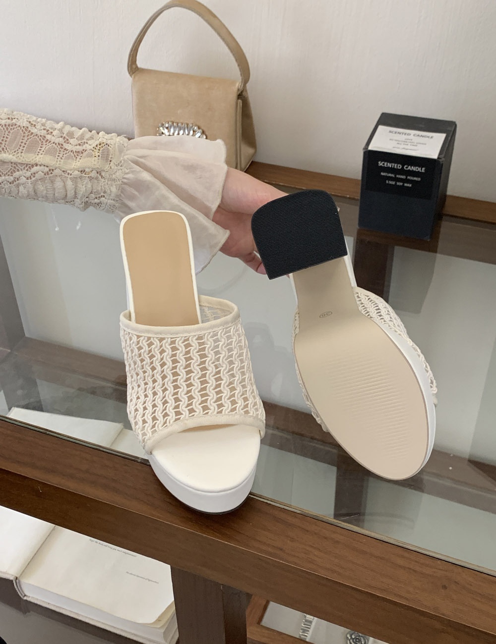 Trifle vacation slippers wears outside platform for women