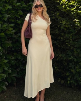 Temperament pure long dress slim dress for women