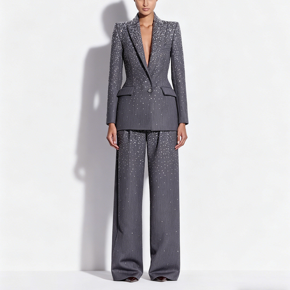 European style business suit ladies jacket 2pcs set