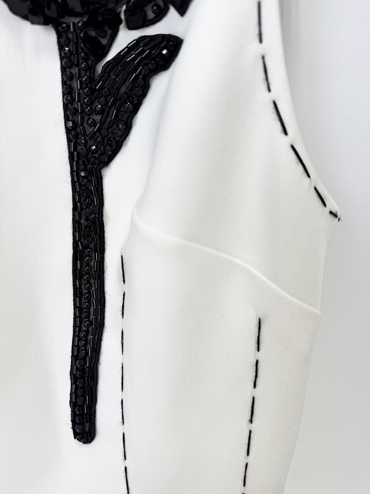 Beading stereoscopic sleeveless dress colors dress