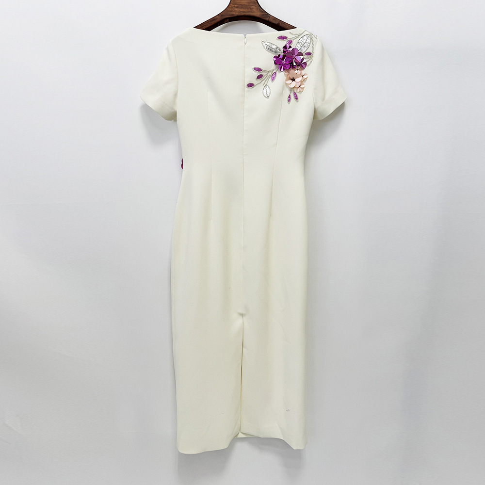 Fashion European style temperament slim rhinestone dress
