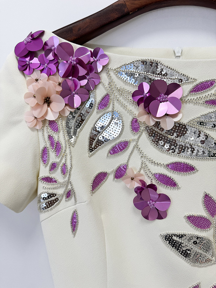 Fashion European style temperament slim rhinestone dress