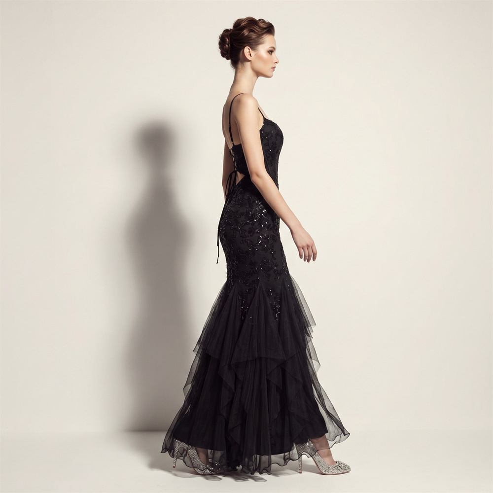 Wedding banquet mermaid annual meeting slim evening dress