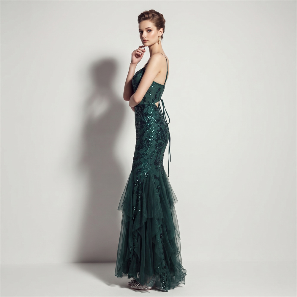 Wedding banquet mermaid annual meeting slim evening dress