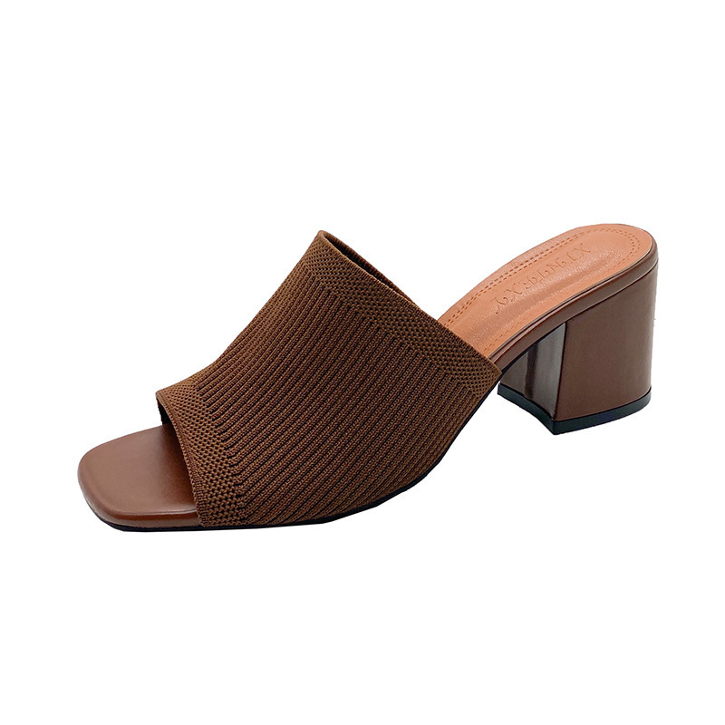 European style woolen yarn fashion slippers for women