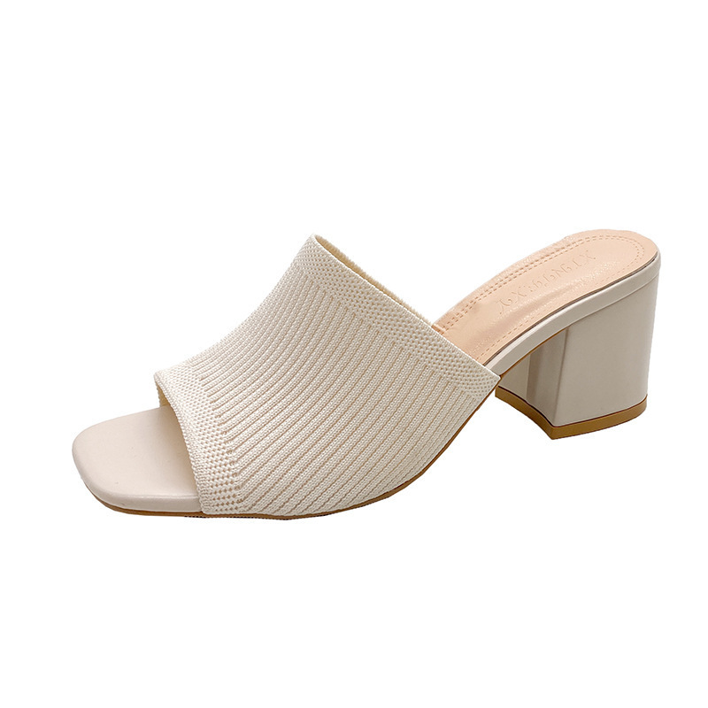 European style woolen yarn fashion slippers for women