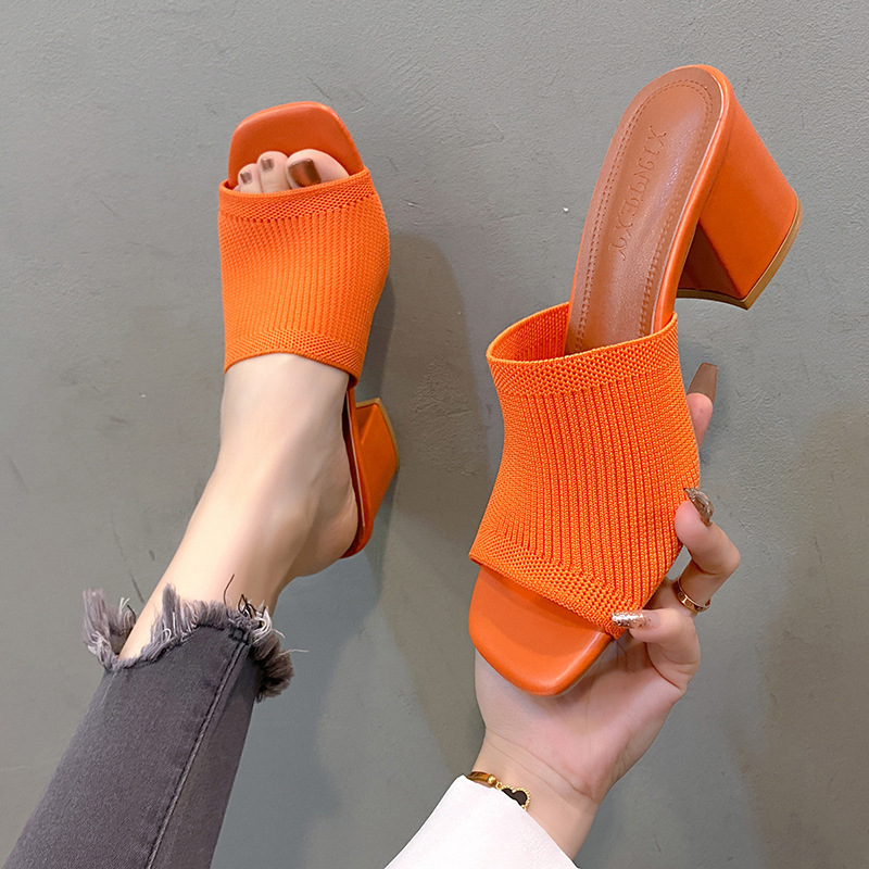 European style woolen yarn fashion slippers for women