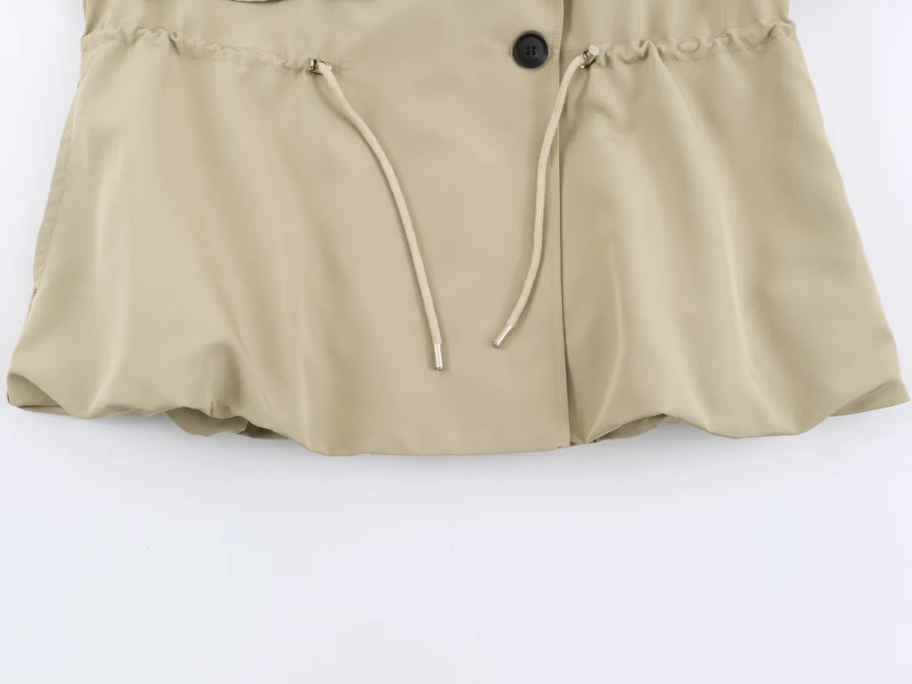 Lapel autumn windbreaker all-match coat for women