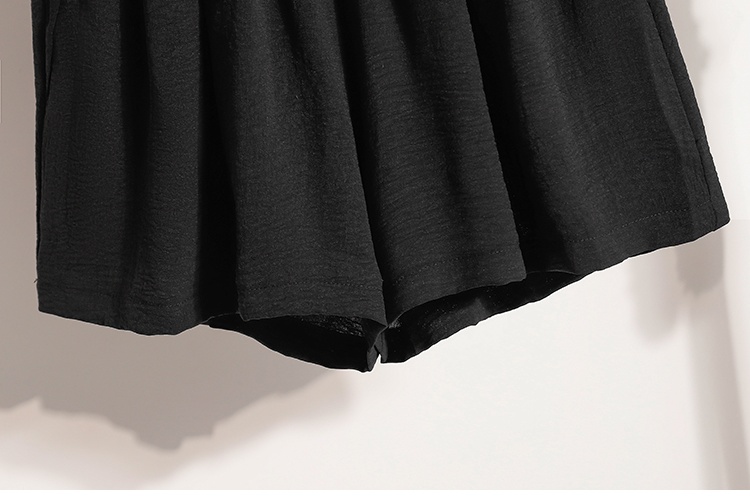 Loose ice silk shorts wide leg A-line culottes for women