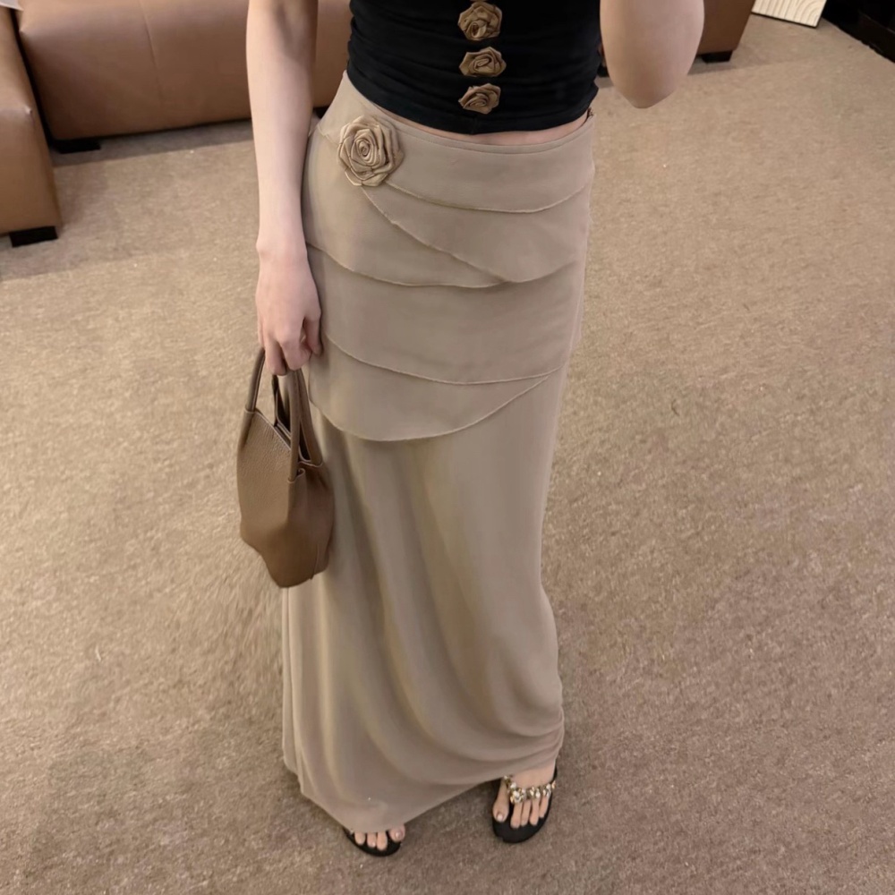 Fashion cake V-neck tops slim Korean style skirt 2pcs set