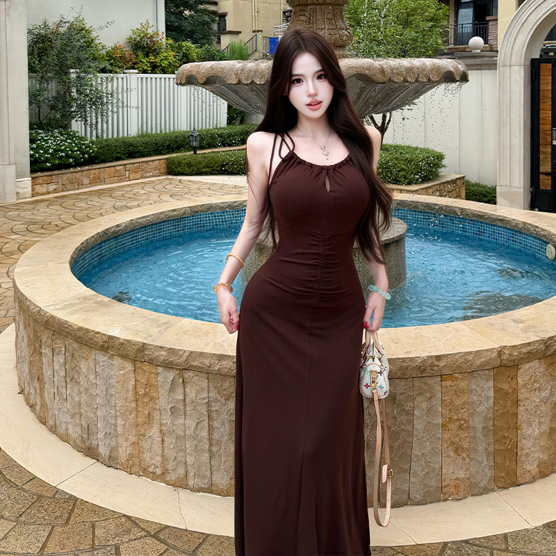 Package hip halter long dress summer sexy dress for women