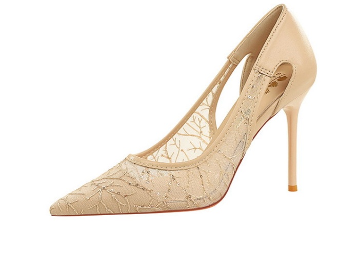 Temperament hollow shoes banquet pointed lazy shoes