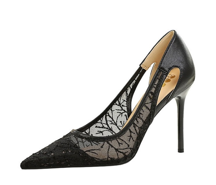 Temperament hollow shoes banquet pointed lazy shoes