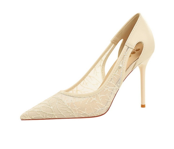 Temperament hollow shoes banquet pointed lazy shoes
