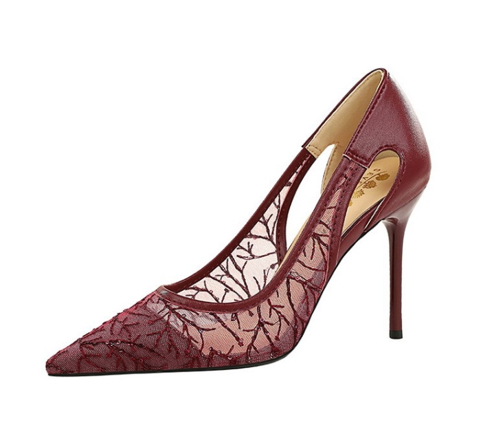 Temperament hollow shoes banquet pointed lazy shoes