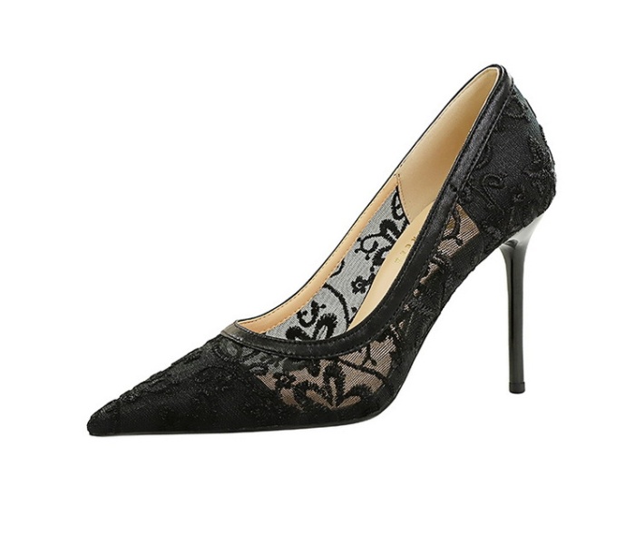 Flowers high-heeled shoes hollow shoes for women