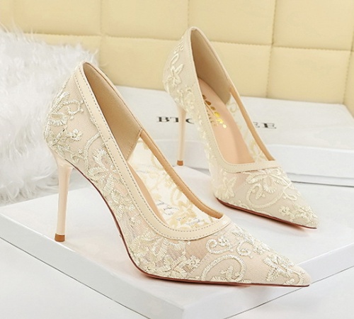 Flowers high-heeled shoes hollow shoes for women