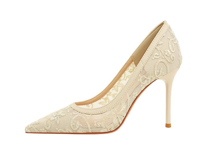 Flowers high-heeled shoes hollow shoes for women