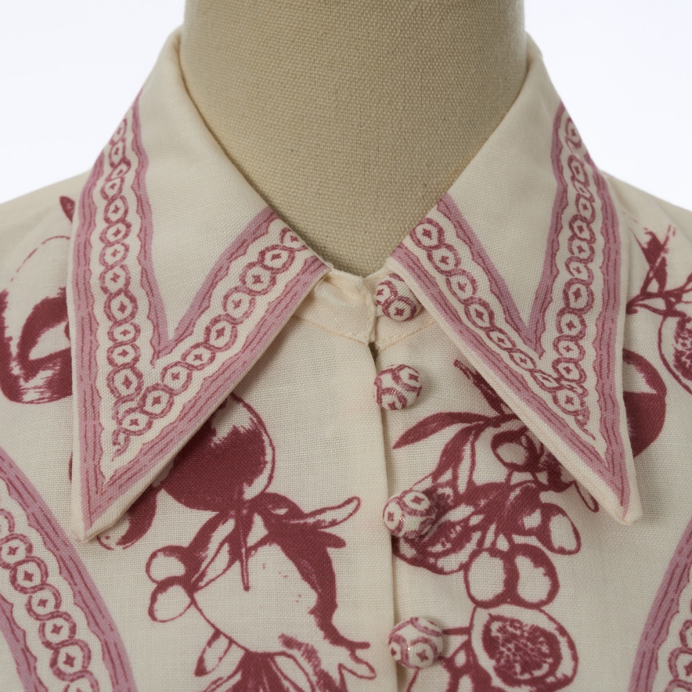 Printing retro shorts loose flowers shirt a set