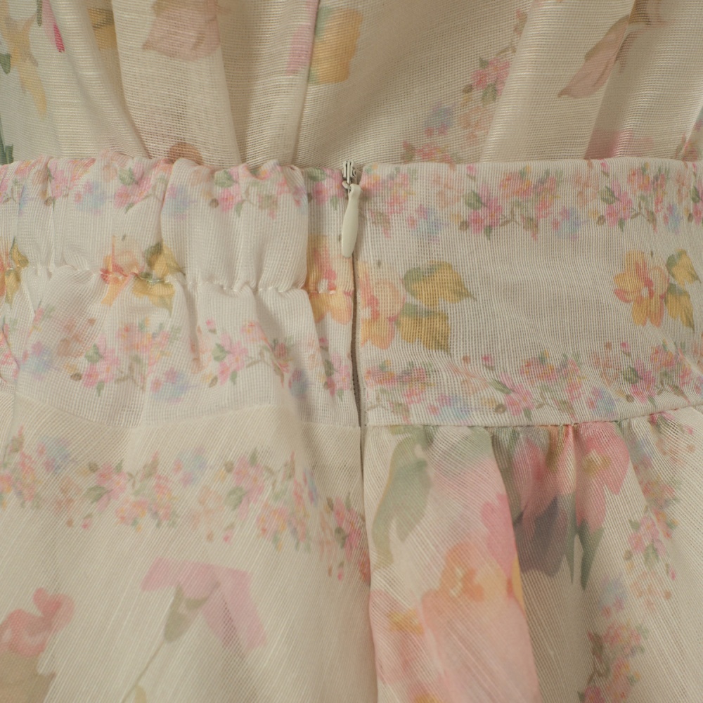 Long printing colors buckle diamond elegant skirt a set