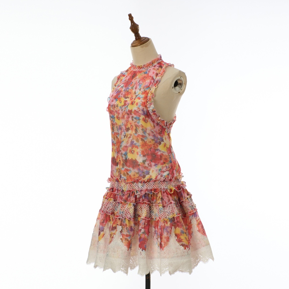 Thick and disorderly floral T-back vacation jumpsuit