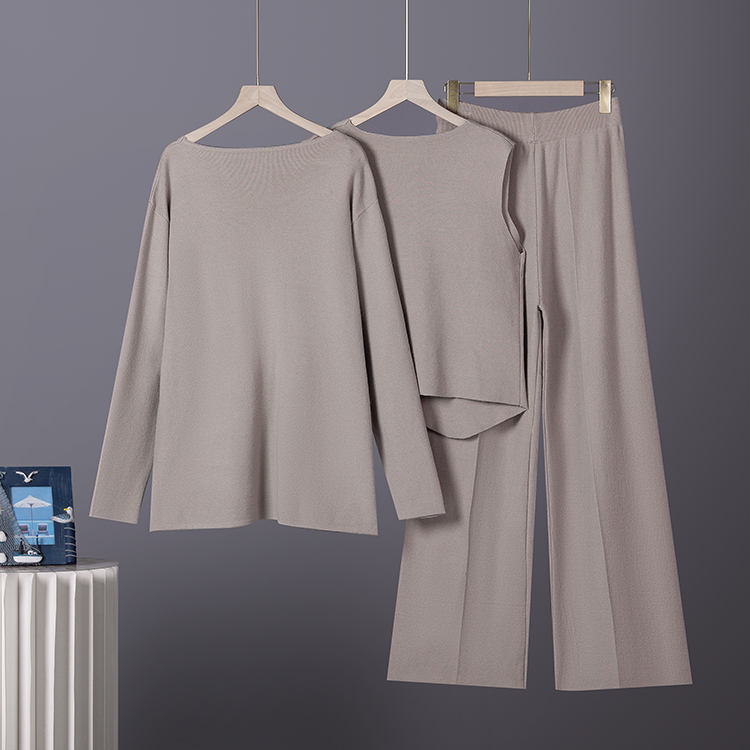 Wears outside waistcoat Casual sweater 3pcs set