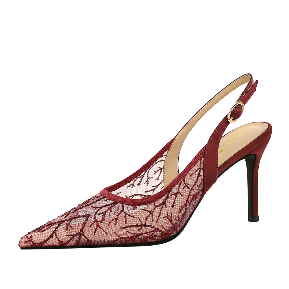 Fine-root banquet sandals European style high-heeled shoes