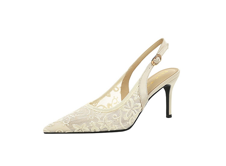 Pointed wears outside gauze lace banquet sandals for women
