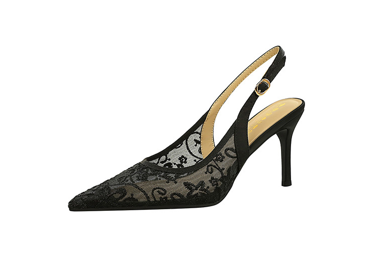 Pointed wears outside gauze lace banquet sandals for women