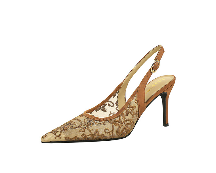 Pointed wears outside gauze lace banquet sandals for women