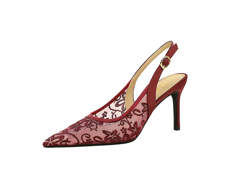 Pointed wears outside gauze lace banquet sandals for women