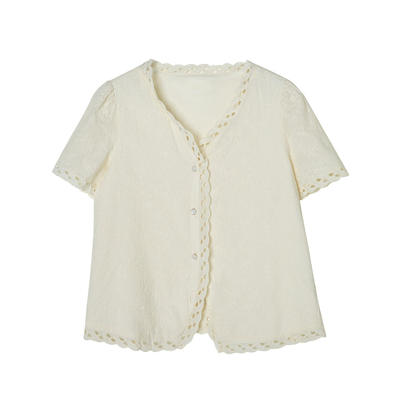 All-match short sleeve shirt relief small shirt