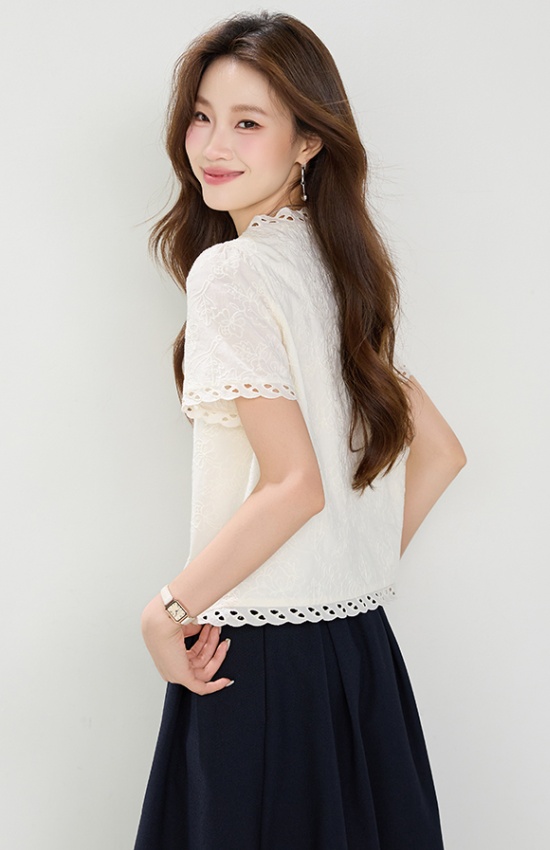 All-match short sleeve shirt relief small shirt