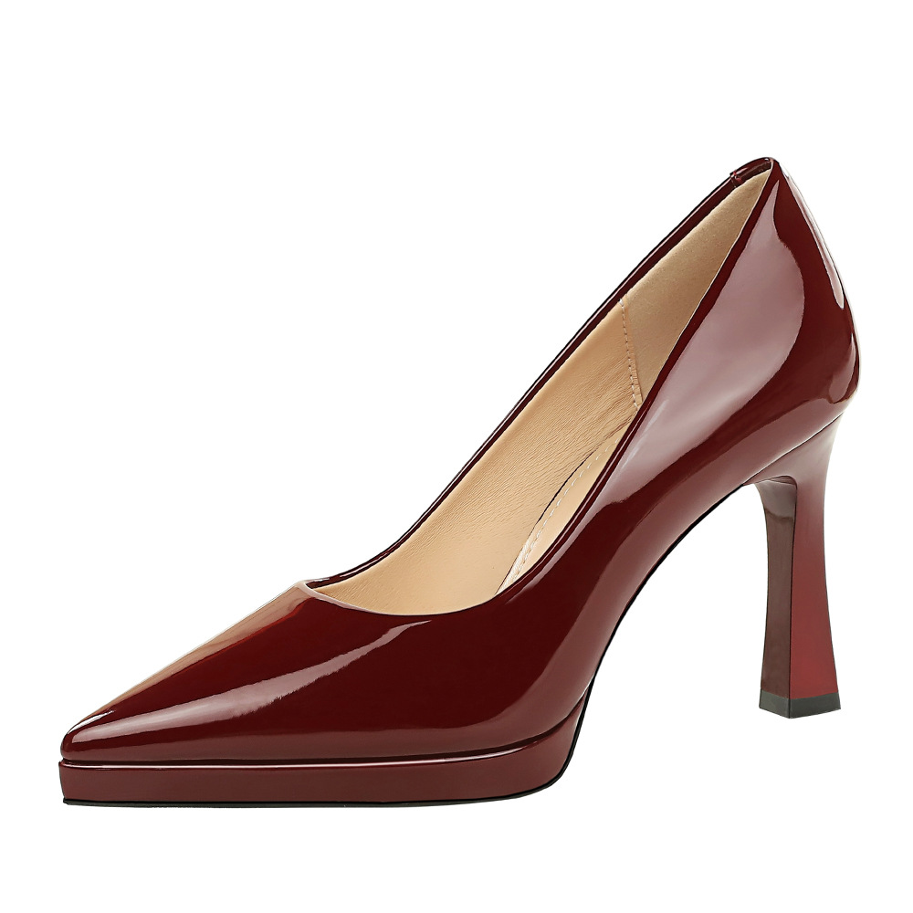 High-heeled sexy platform banquet thick shoes for women