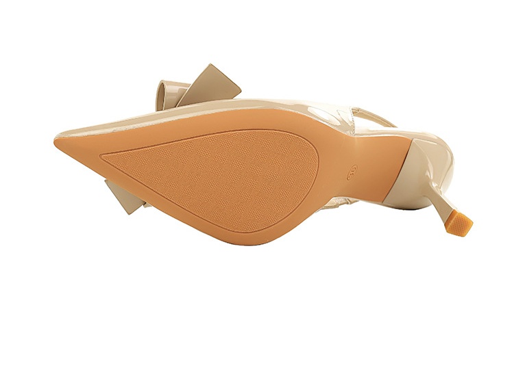 Pointed banquet stilettos European style bow sandals for women