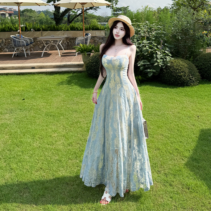 Tender France style strap dress beautiful dress for women