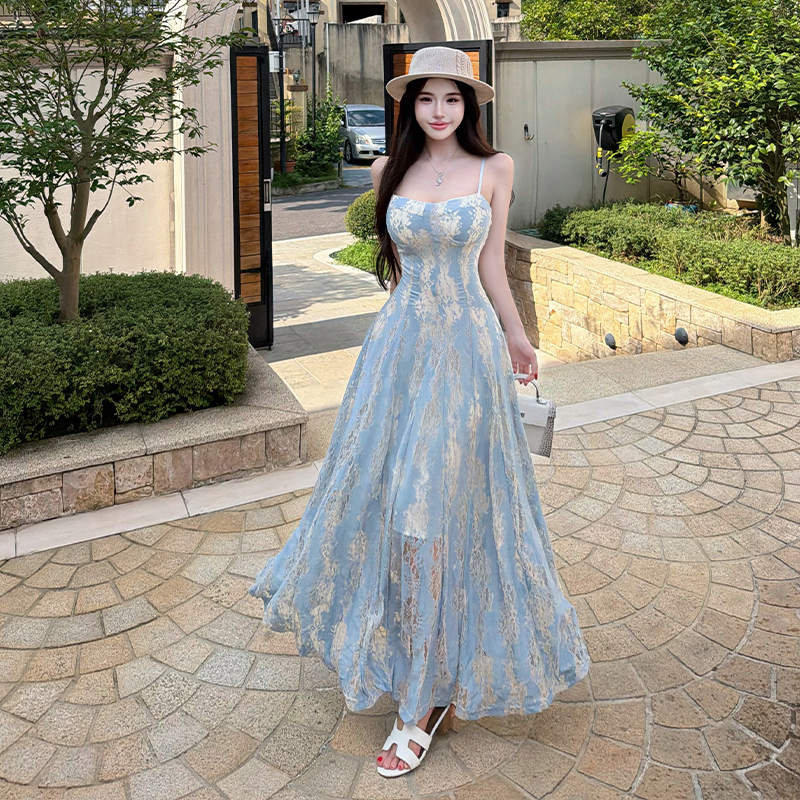Tender France style strap dress beautiful dress for women