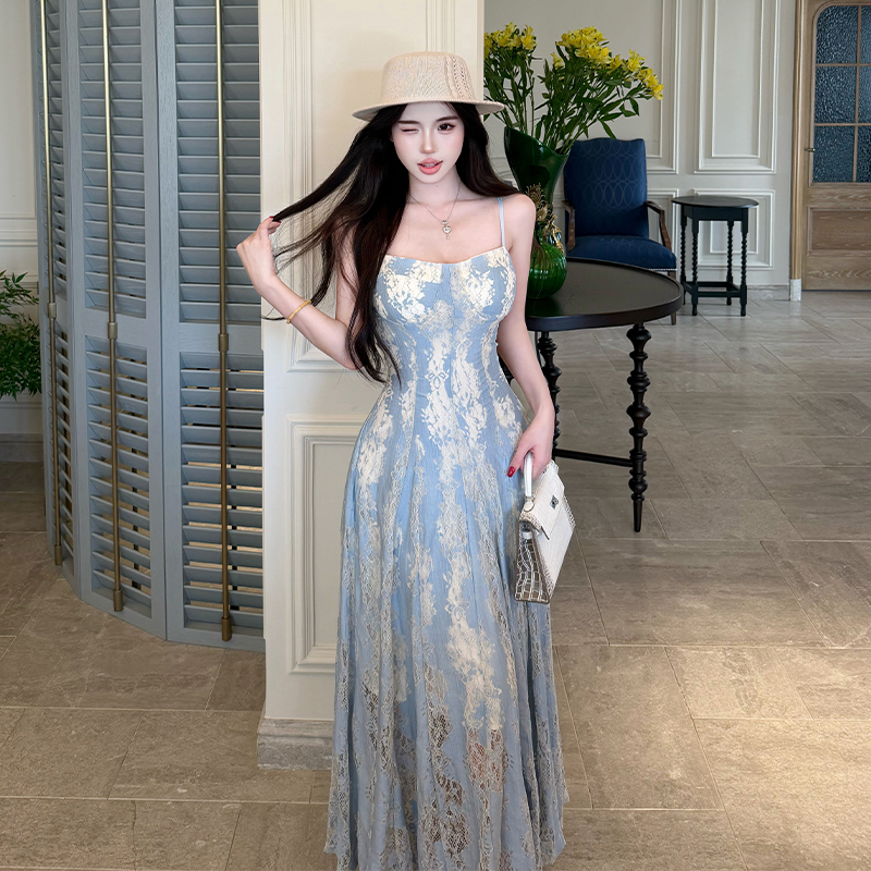 Tender France style strap dress beautiful dress for women