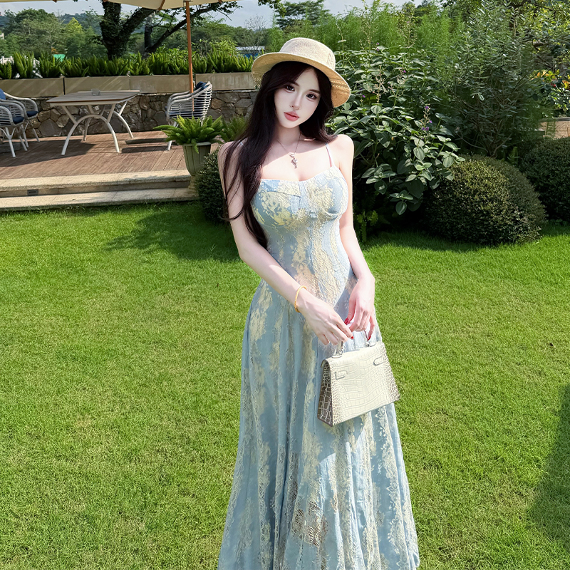 Tender France style strap dress beautiful dress for women