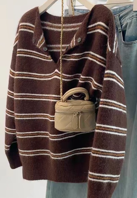 Autumn and winter pullover retro all-match sweater for women